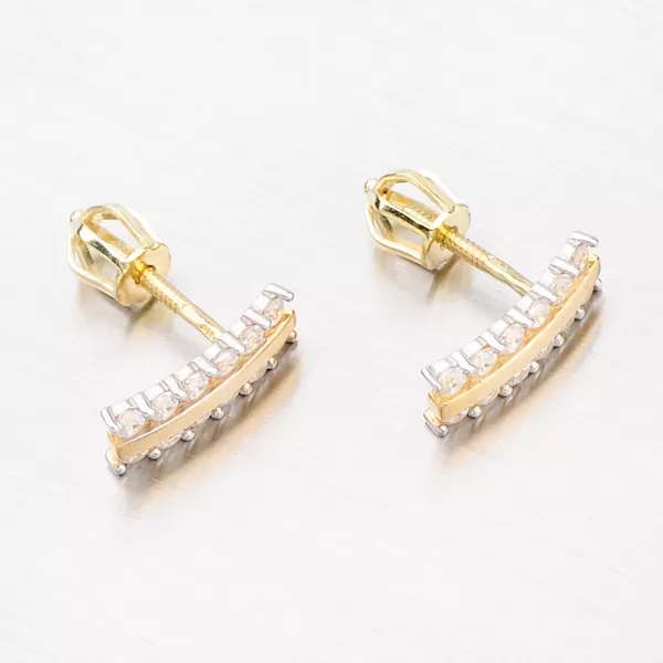 Kôstkové náušnice zo zlata 42-31044