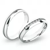 Snubné prstene z bieleho zlata SP-61059
