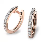 Briliantové kruhy z ružového zlata 10863-CV-DIA