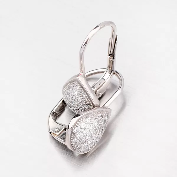 Náušnice z bieleho zlata 585 42-31941