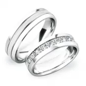 Strieborné snubné prstene SP-61043-Ag