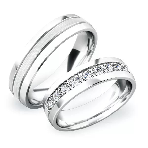 Strieborné snubné prstene SP-61043-Ag