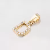 Zlatý prívesok písmeno D - zlato 585 13-152-D