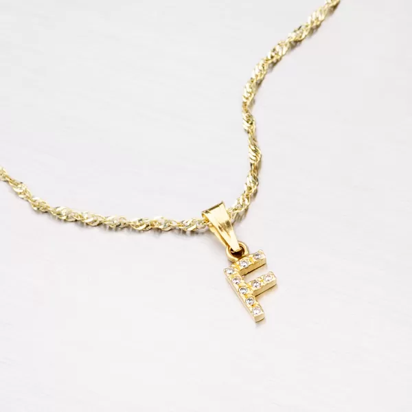 Zlatý prívesok - písmeno F 13-152-F