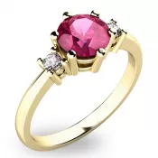 Krásny prsteň s turmalínom a diamantmi 10856Z-TUR