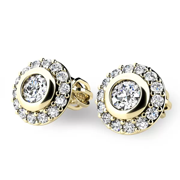 Diamantové náušnice kôstky 10822-ZL-DIA