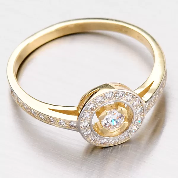 Krásny kruhový prsteň zo zlata DZ1990-ZL