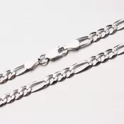 Strieborná gravírovaná retiazka Figaro 3+1 CHRS-073-120-FLAT-PSP