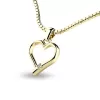 Zlatý prívesok srdca zo žltého zlata 10917-ZL-ZIR