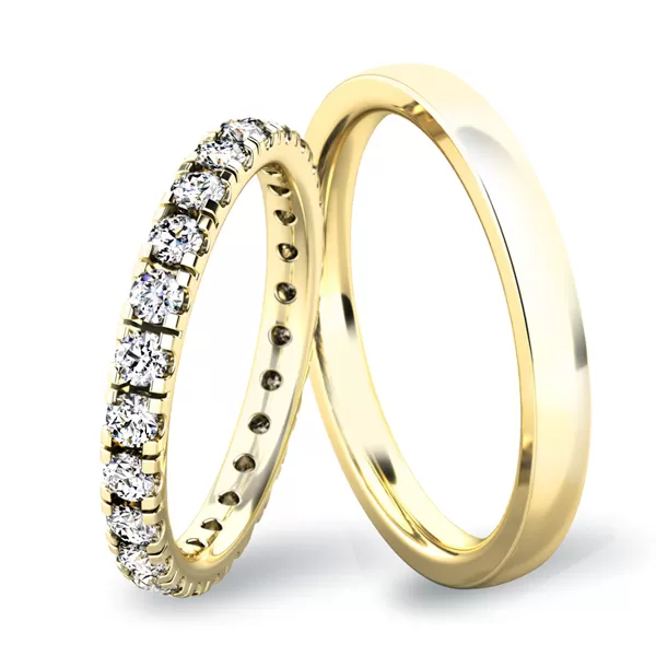 Snubné prstene zo žltého zlata SP-61045