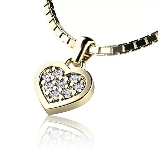 Srdce s briliantmi 10881-ZL-DIA