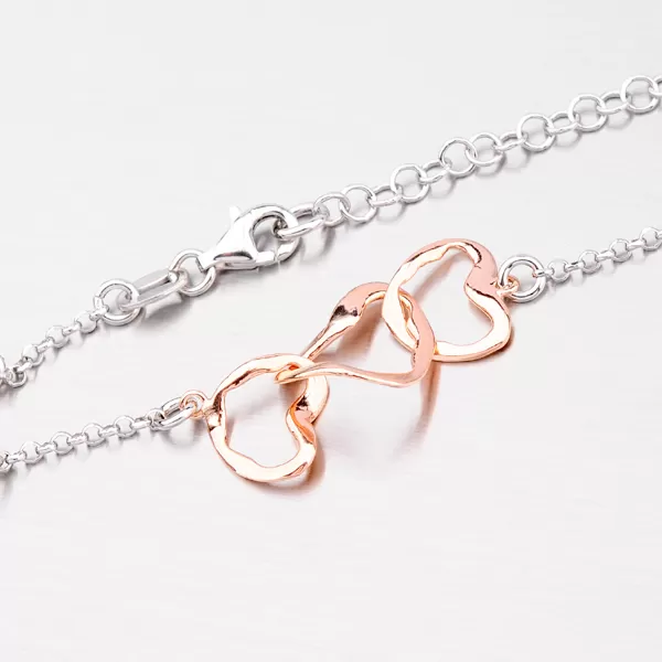 Strieborný náramok so srdiečkami B1500727-0331-SLX