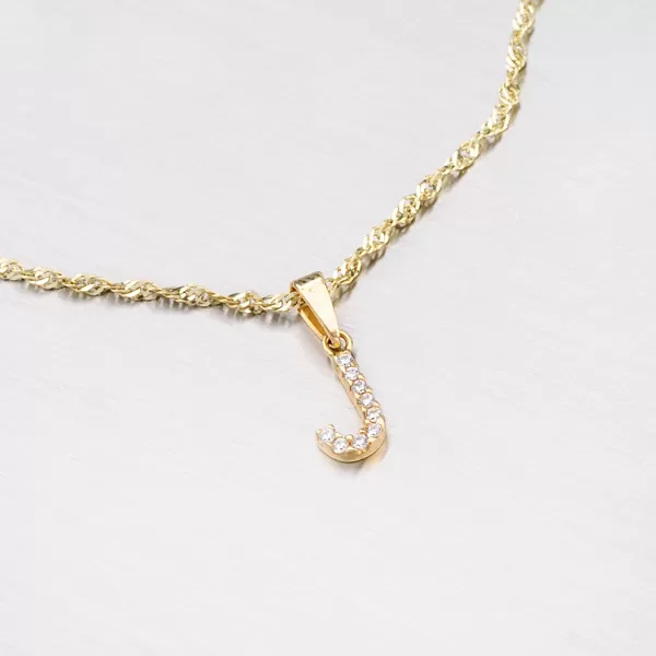 Zlatý prívesok - písmeno J 13-152-J