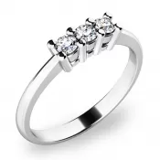 Dámsky prsteň biele zlato 585/1000 prírodný diamant 0,135 ct G/SI 10848D