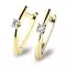 Dámske náušnice žlté zlato 585/1000 prírodný diamant 0.120 ct G/SI visiaci 10830-ZL-DIA