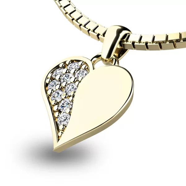 Zlatý prívesok s diamantmi 10880-ZL-DIA