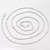 Strieborný náhrdelník so zirkónmi N1604160-1264-SLX