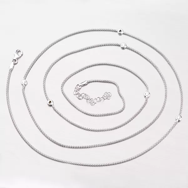 Strieborný náhrdelník so zirkónmi N1604160-1264-SLX