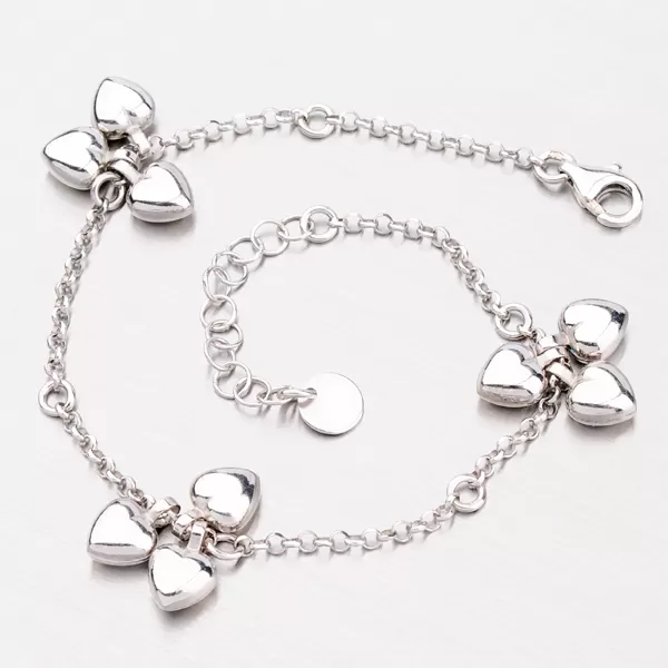 Strieborný náramok s decentnými srdiečkami B1602542-0863-SLX
