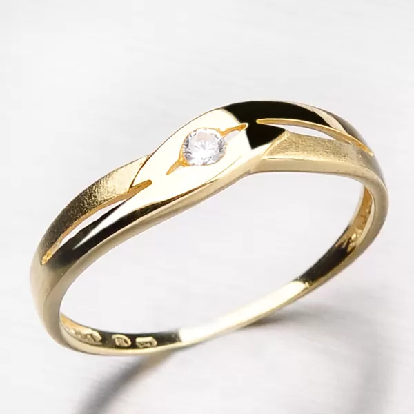 Zlatý prsteň so zirkónom DZ1776-ZL