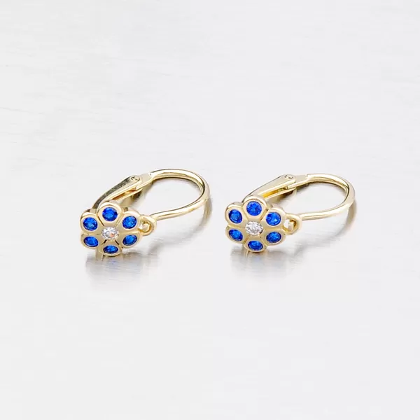 Detské náušnice v tvare kvety 52DN-1737ZBM