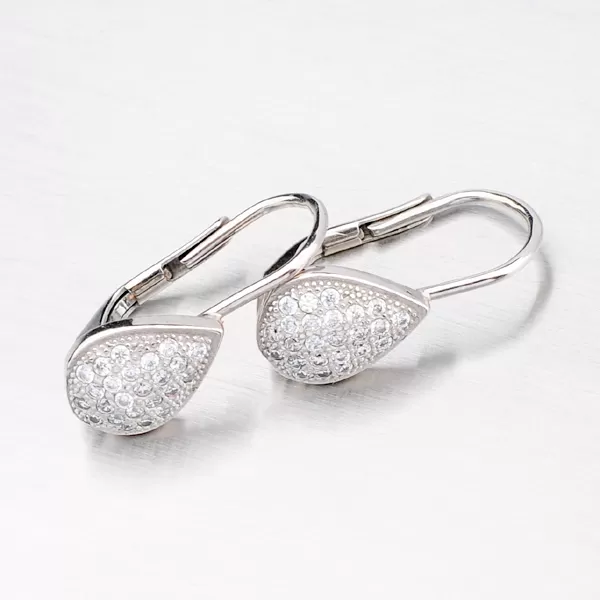 Náušnice z bieleho zlata 585 42-31941