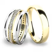 Set snubných prsteňov zo zlata SP-61044-SET04