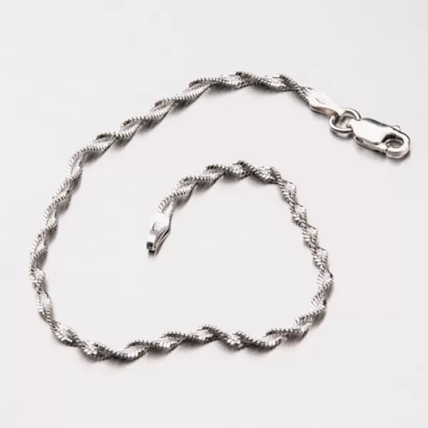 Strieborný náramok Singapore CHRS-133-DISTW-030