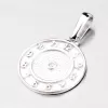 Prívesok krstiacej hodiny z bieleho zlata 687-0043