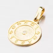 Zlatý prívesok - krstiace hodiny 682P-130043