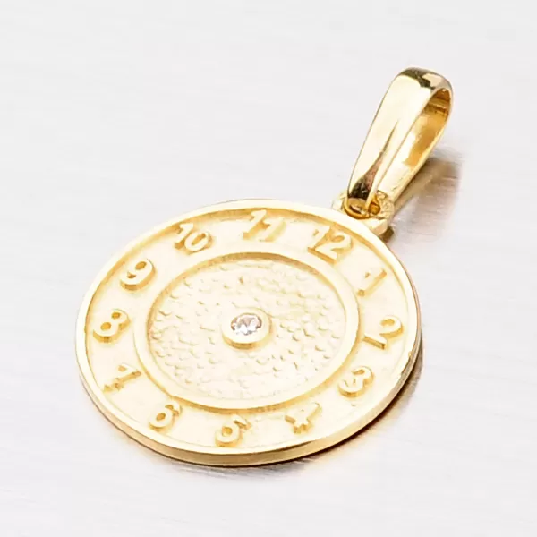 Zlatý prívesok - krstiace hodiny 682P-130043