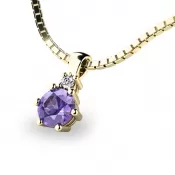 Prívesok s tanzanitom a diamantom 10859Z-TZNT