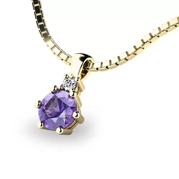 Prívesok s tanzanitom a diamantom 10859Z-TZNT