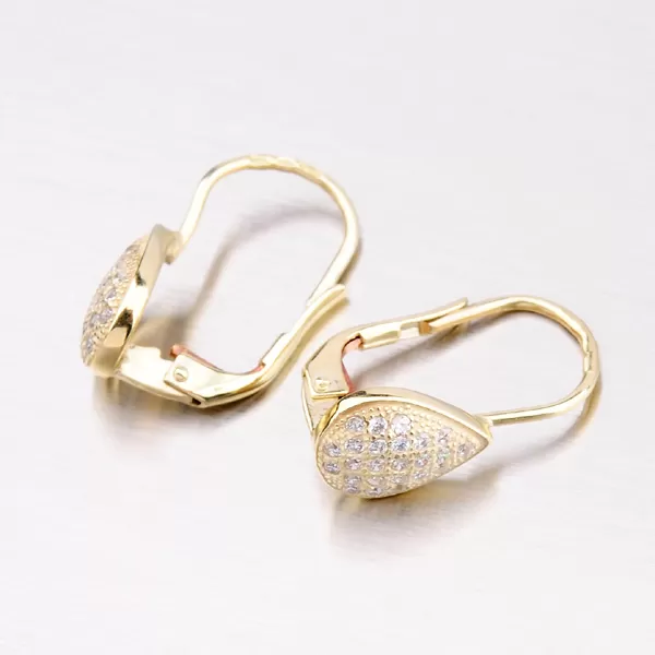 Náušnice zo zlata so zirkónmi 42-31868