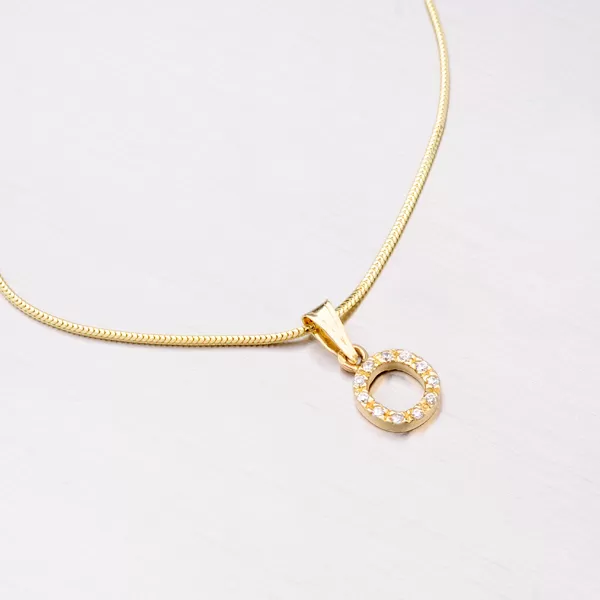 Zlatý prívesok - písmeno O 13-152-O