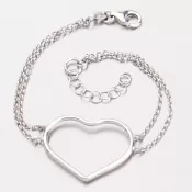Strieborný náramok so srdiečkom B1602764-0517-SLX