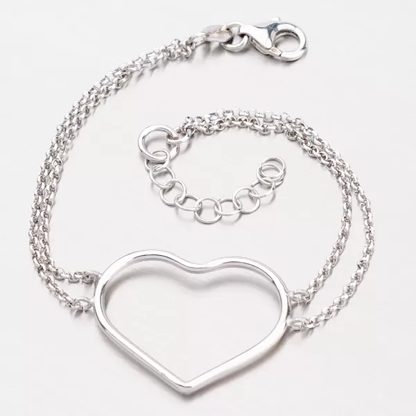 Strieborný náramok so srdiečkom B1602764-0517-SLX