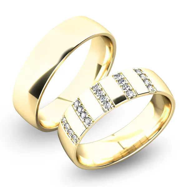 Snubné prstene zo žltého zlata SP-61025Z