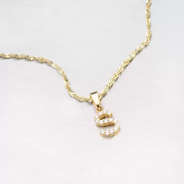 Zlatý prívesok - písmeno S 13-152-S