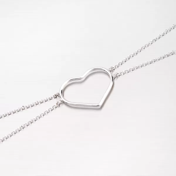 Strieborný náramok so srdiečkom B1602764-0517-SLX