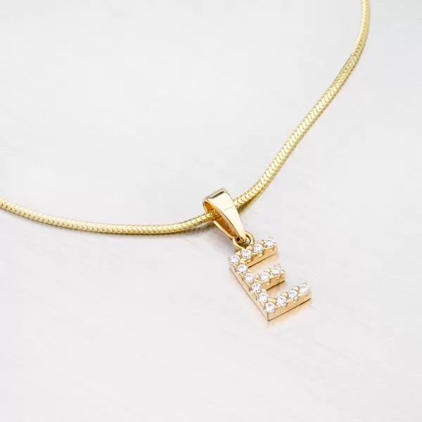 Zlatý prívesok písmeno E - zlato 585 13-152-E