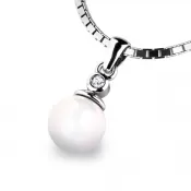 Prívesok s perlou a diamantom 10870-B-DIA