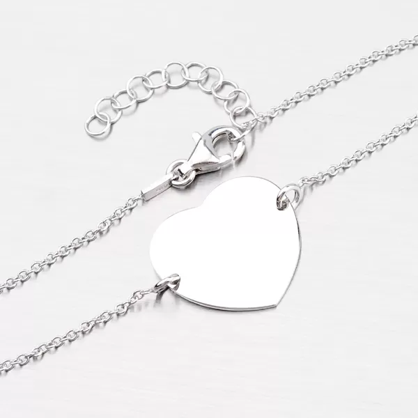 Strieborný náramok so srdiečkom MBR1552G