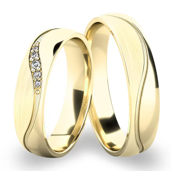 Snubné prstene zo žltého zlata SP-61064