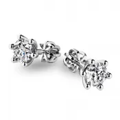 Zlaté náušnice kôstky so zirkónmi 10886-B-ZIR