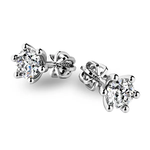 Zlaté náušnice kôstky so zirkónmi 10886-B-ZIR