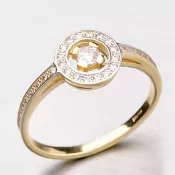 Krásny kruhový prsteň zo zlata DZ1990-ZL