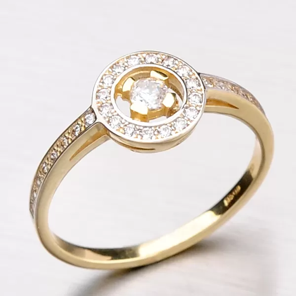 Krásny kruhový prsteň zo zlata DZ1990-ZL