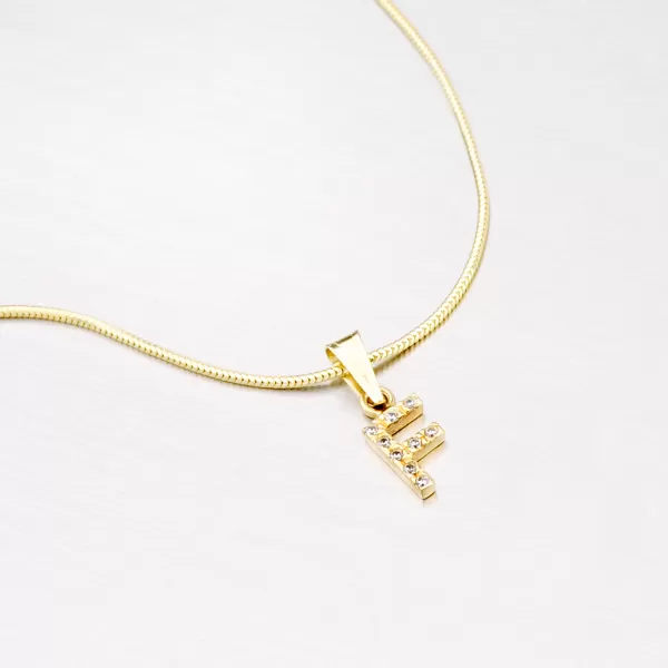 Zlatý prívesok - písmeno F 13-152-F