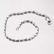 Strieborný náramok z oválnych ozdôb CHRS-RICE-D/C-002